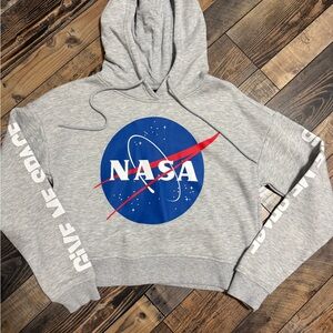 Gray NASA Logo Hoodie